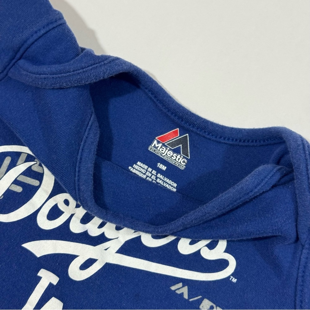 adidas Dodgers Kids Bodysuits in Gray and Navy - Picture 5 of 8